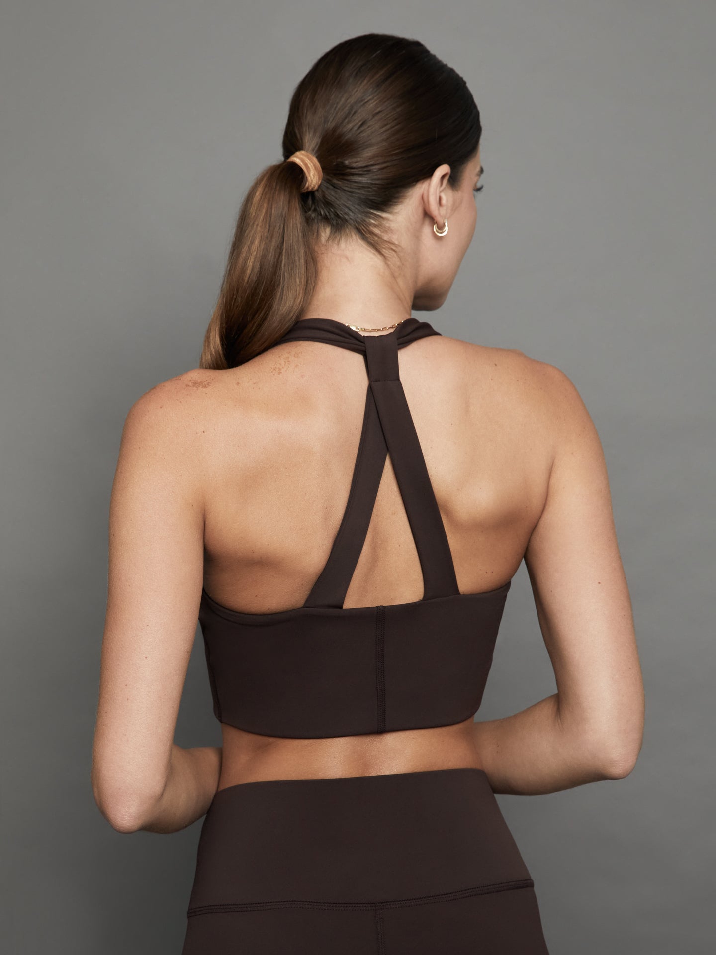 Carbon38 | T Back Bra In Diamond Compression | Java