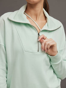 Carbon38 | French Terry Half Zip | Clearly Aqua