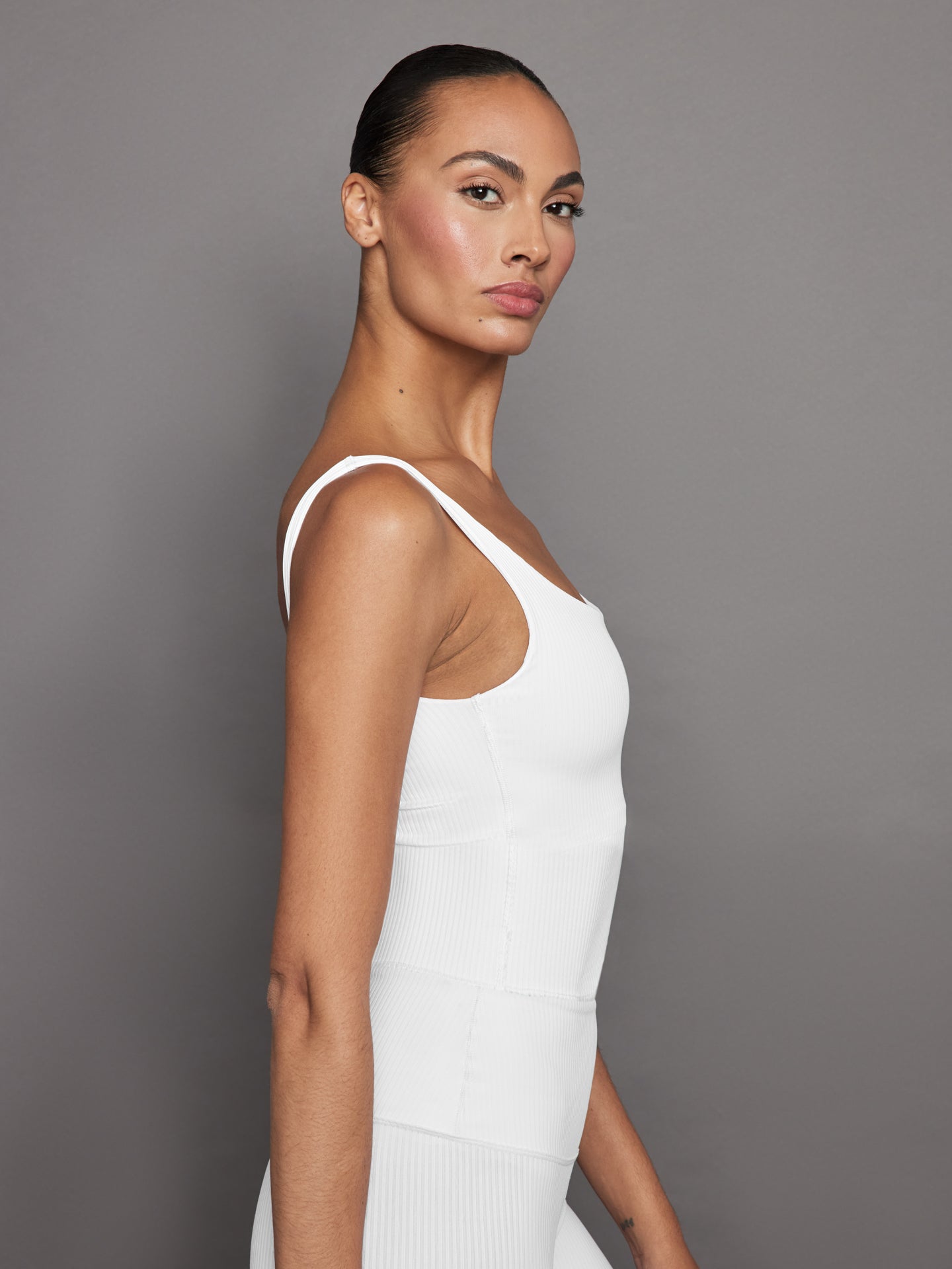 Ribbed Tank | White