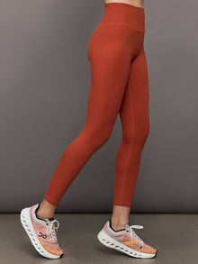 High Rise Legging in Ribbed Melt | Terracotta