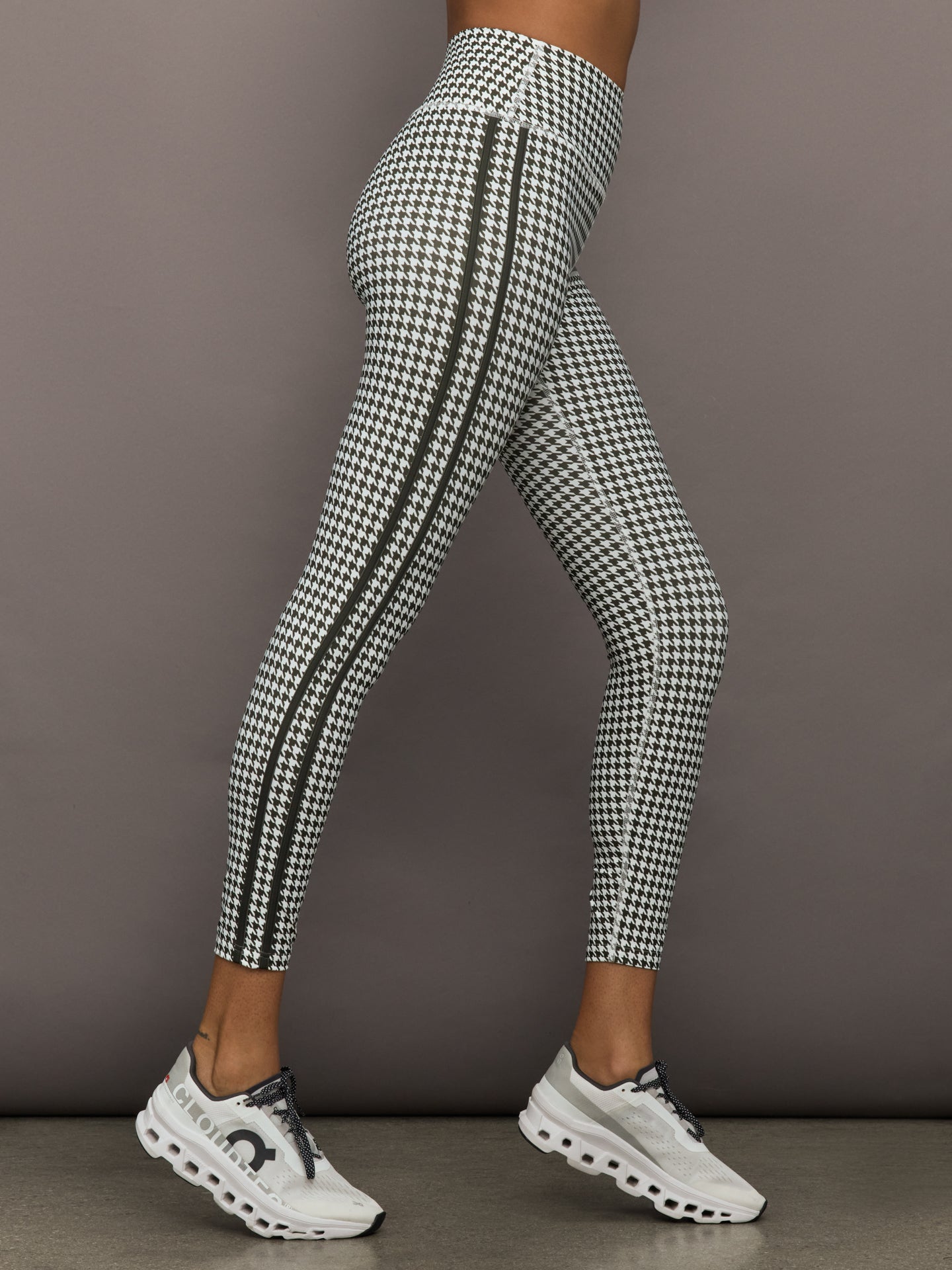Houndstooth Legging | Ivory / Faded Black