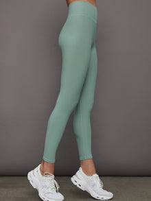 High Rise Legging in Melt | Granite Green