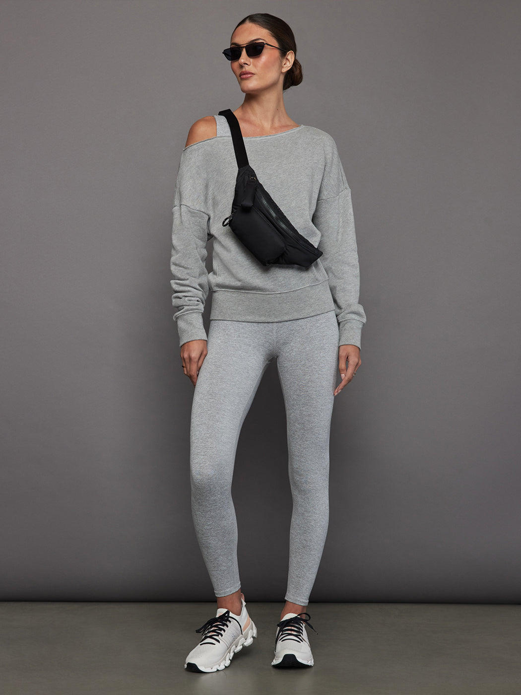 Carbon38 | Wrap Legging In Heather Melt | Silver Heather