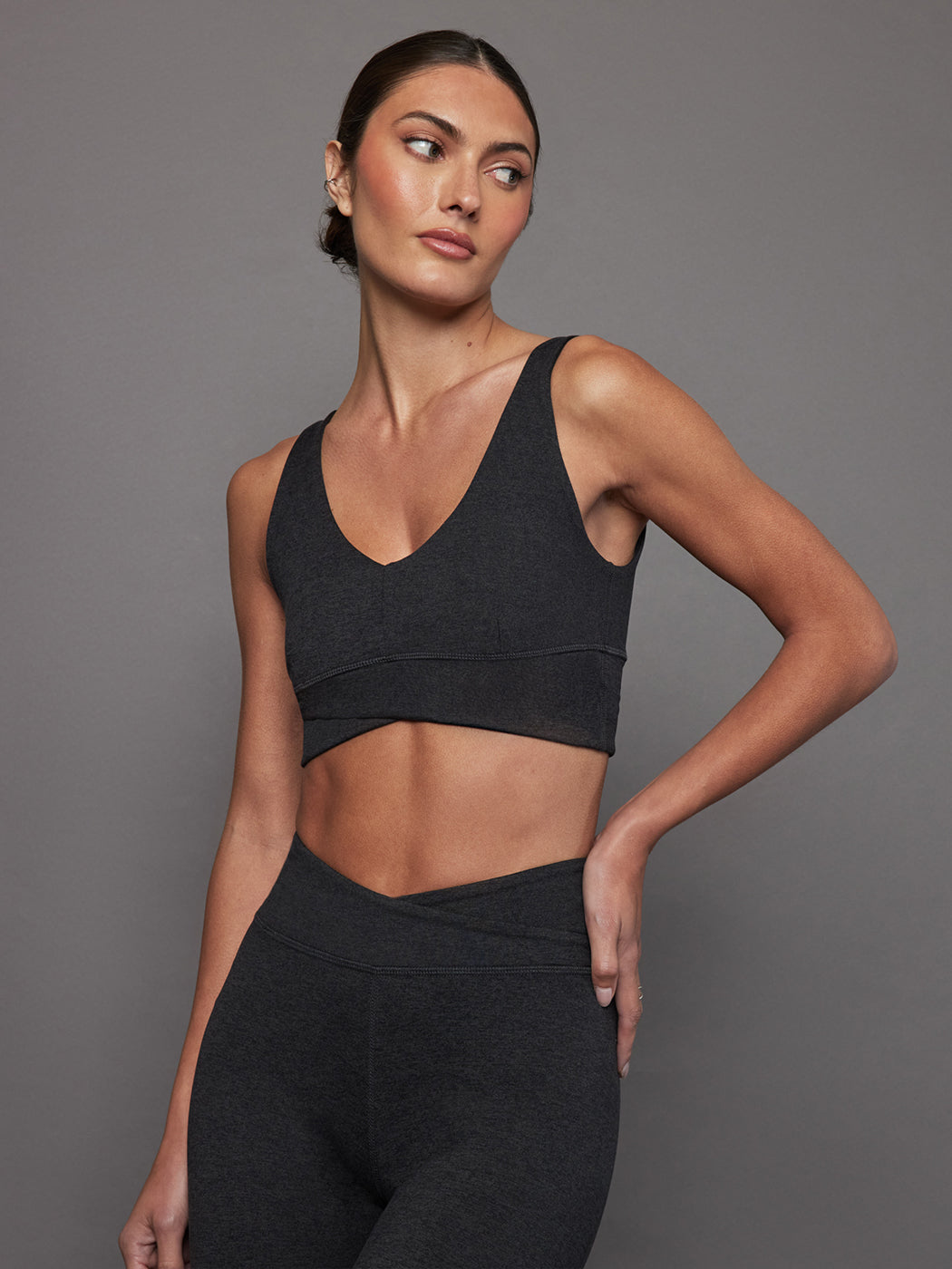Wrap Bra in Heather Melt | Charcoal Heather