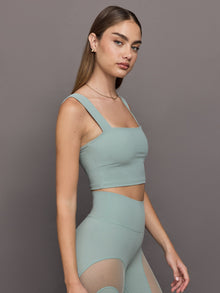Square Neck Bra Top in Melt | Sage