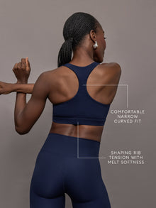 Racerback Bra in Ribbed Melt | True Navy