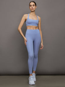 Racerback Bra in Ribbed Melt | Hydrangea