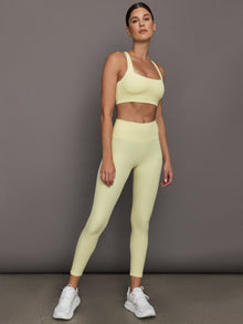 Racerback Bra in Ribbed Melt | Pastel Yellow
