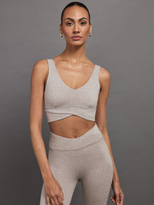 Wrap Bra in Heather Melt | Heather Oatmeal