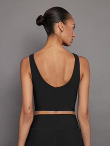 V-Neck Longline Bra in Melt | Black