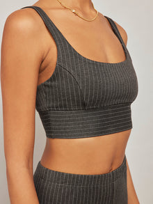 Pinstripe Bra | Black Pinstripe