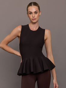 Peplum Sweater Tank | Chocolate Torte