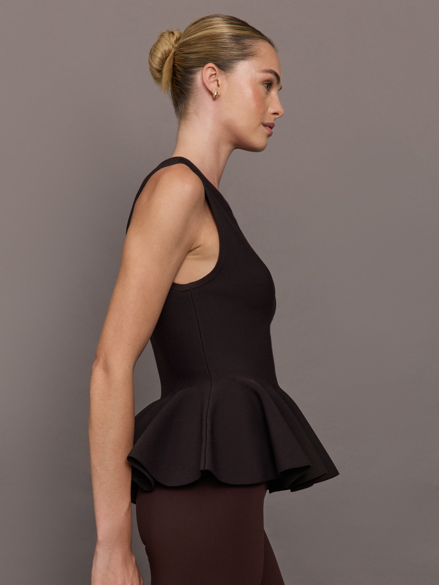Peplum Sweater Tank | Chocolate Torte
