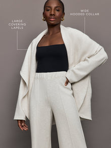 Knit Cocoon Cardigan in Interlock | Moonbeam Heather