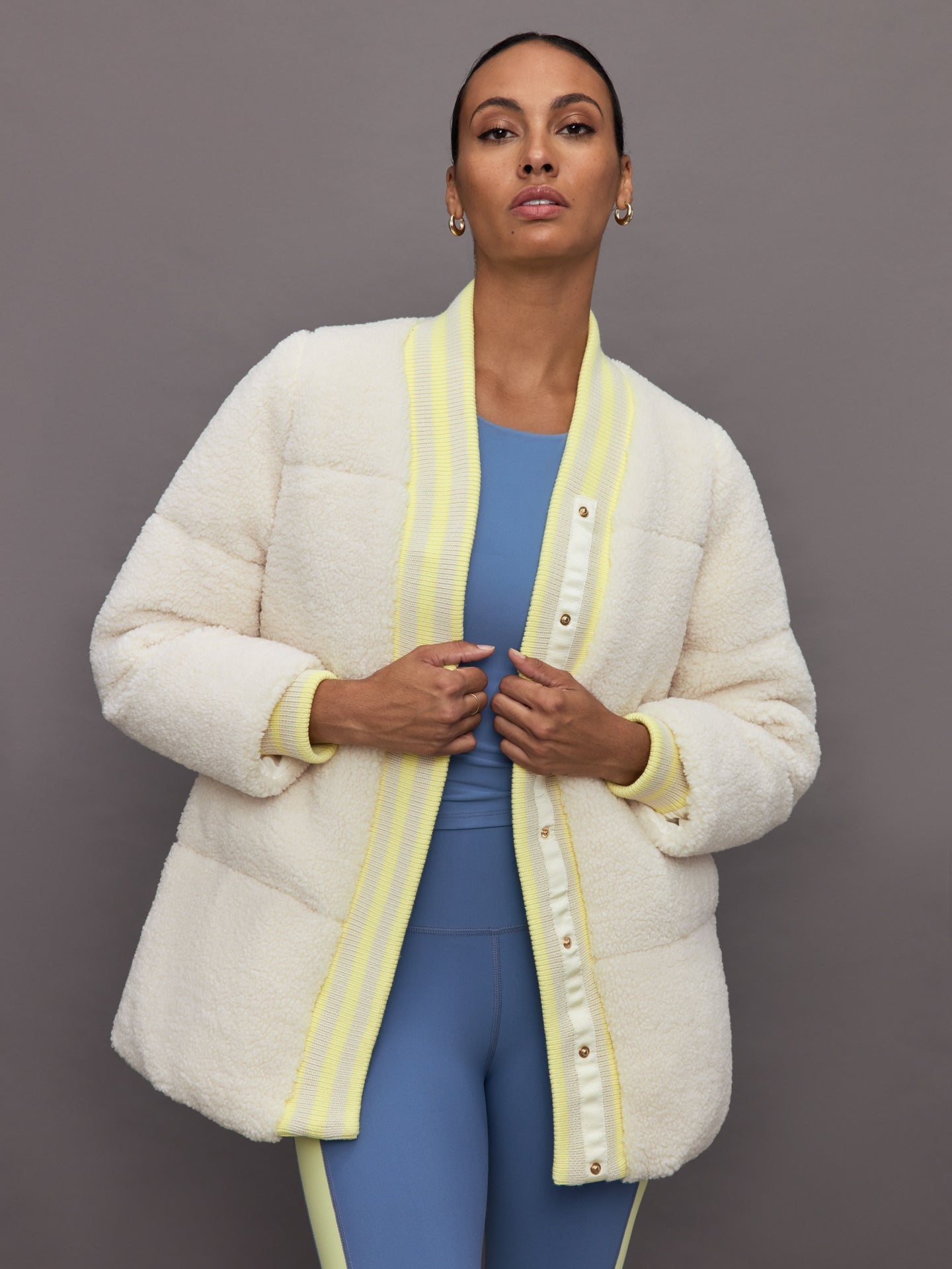 Sherpa Puffer Jacket | Natural Sherpa