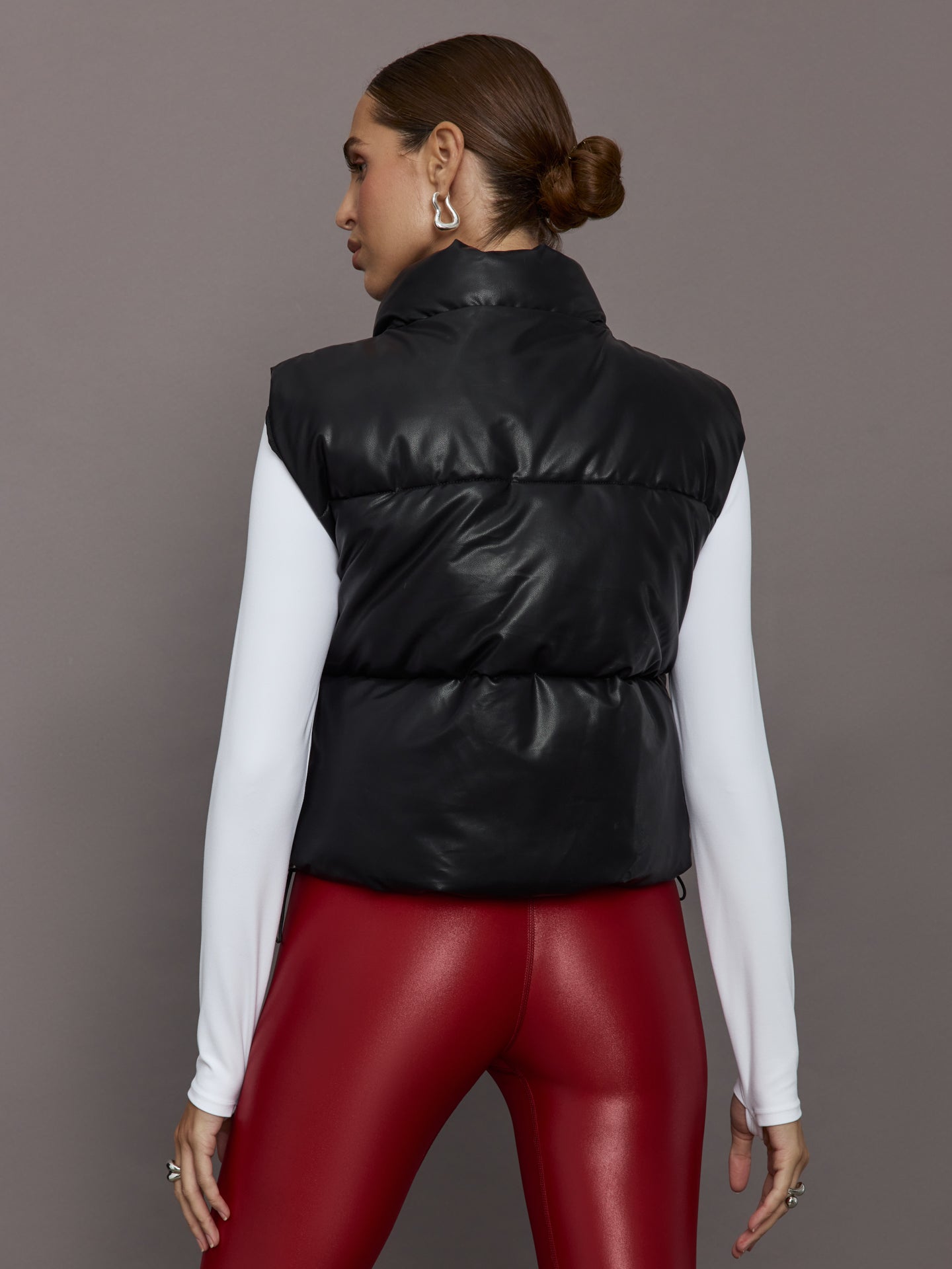 Quilted Puffer Vest | Black