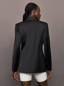 Satin Blazer | Black