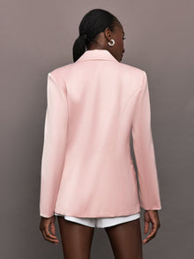 Satin Blazer | Blush