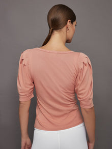 Puff Sleeve Tee | Muted Clay