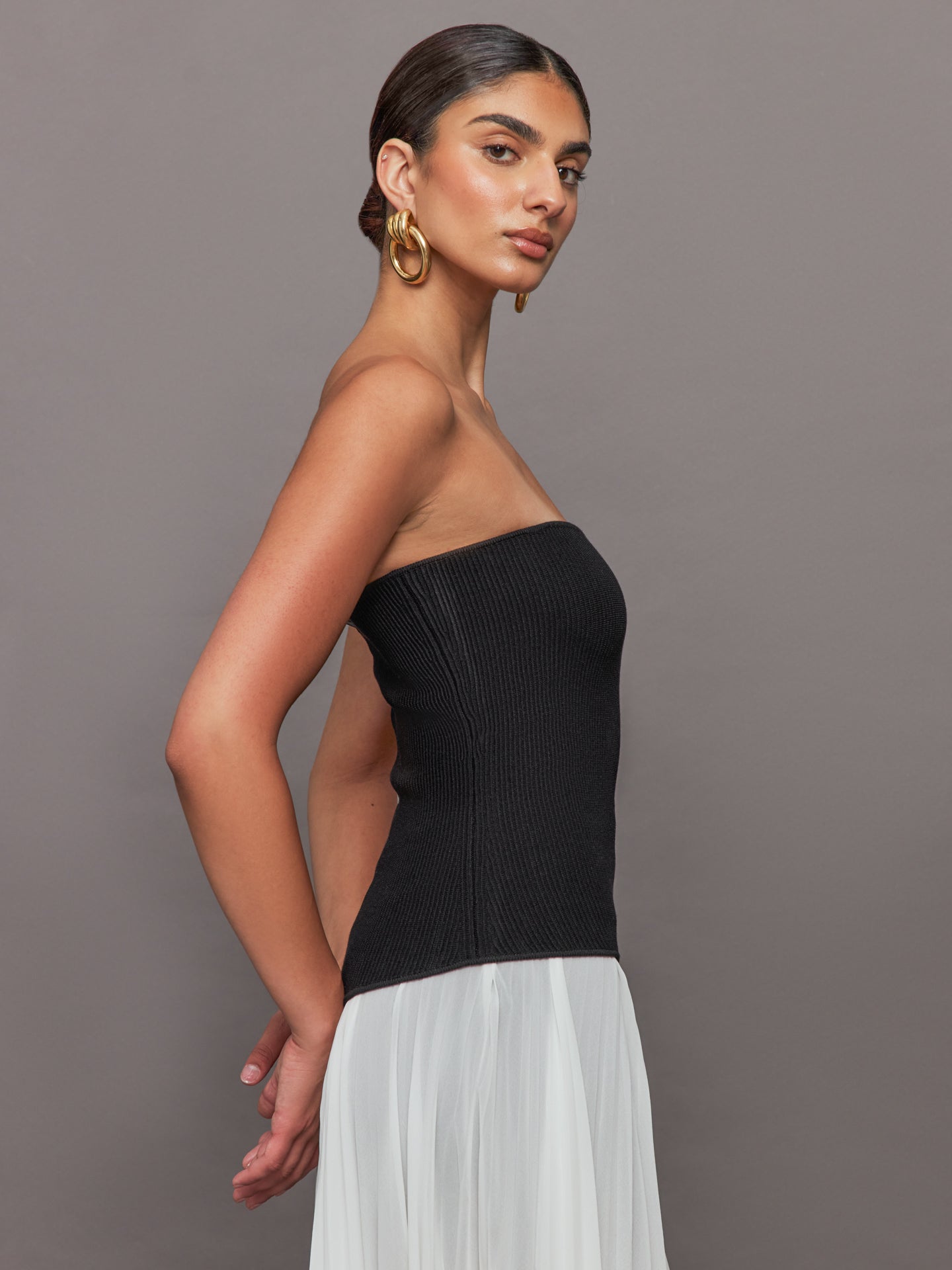 Asymmetrical Sweater Top | Black