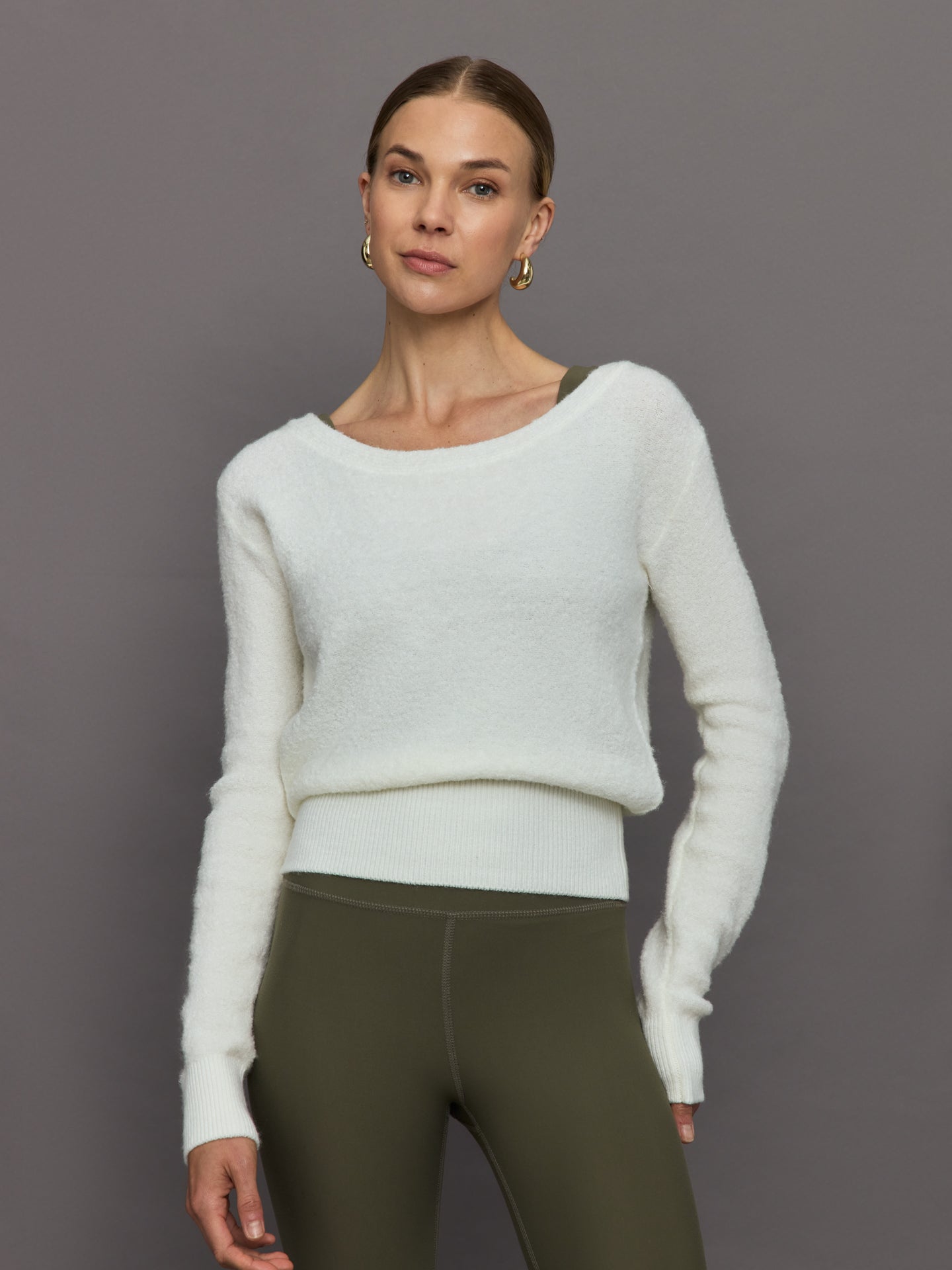 Reversible Boucle Sweater | Off White