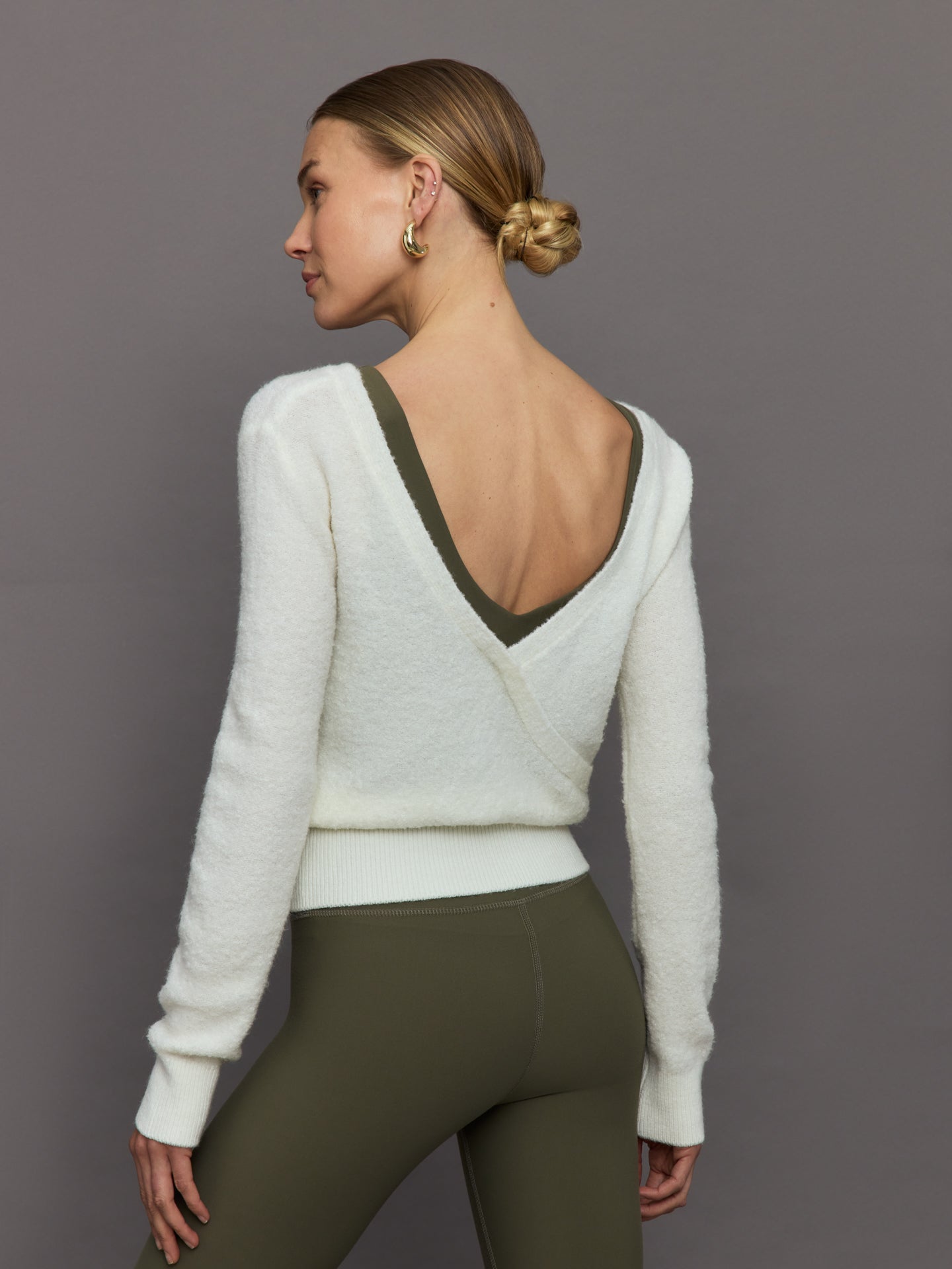 Reversible Boucle Sweater | Off White