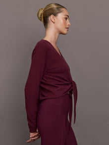 Knot Front Sweater | Fig