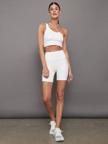 Biker Short in Melt | White
