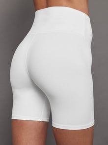 Biker Short in Melt | White