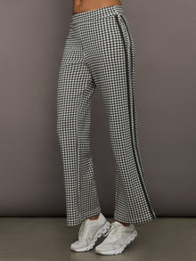 Houndstooth Track Pant | Ivory / Faded Black