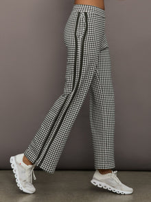 Houndstooth Track Pant | Ivory / Faded Black