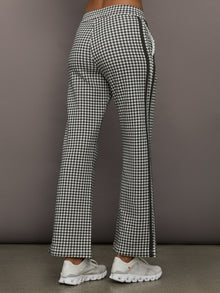 Houndstooth Track Pant | Ivory / Faded Black
