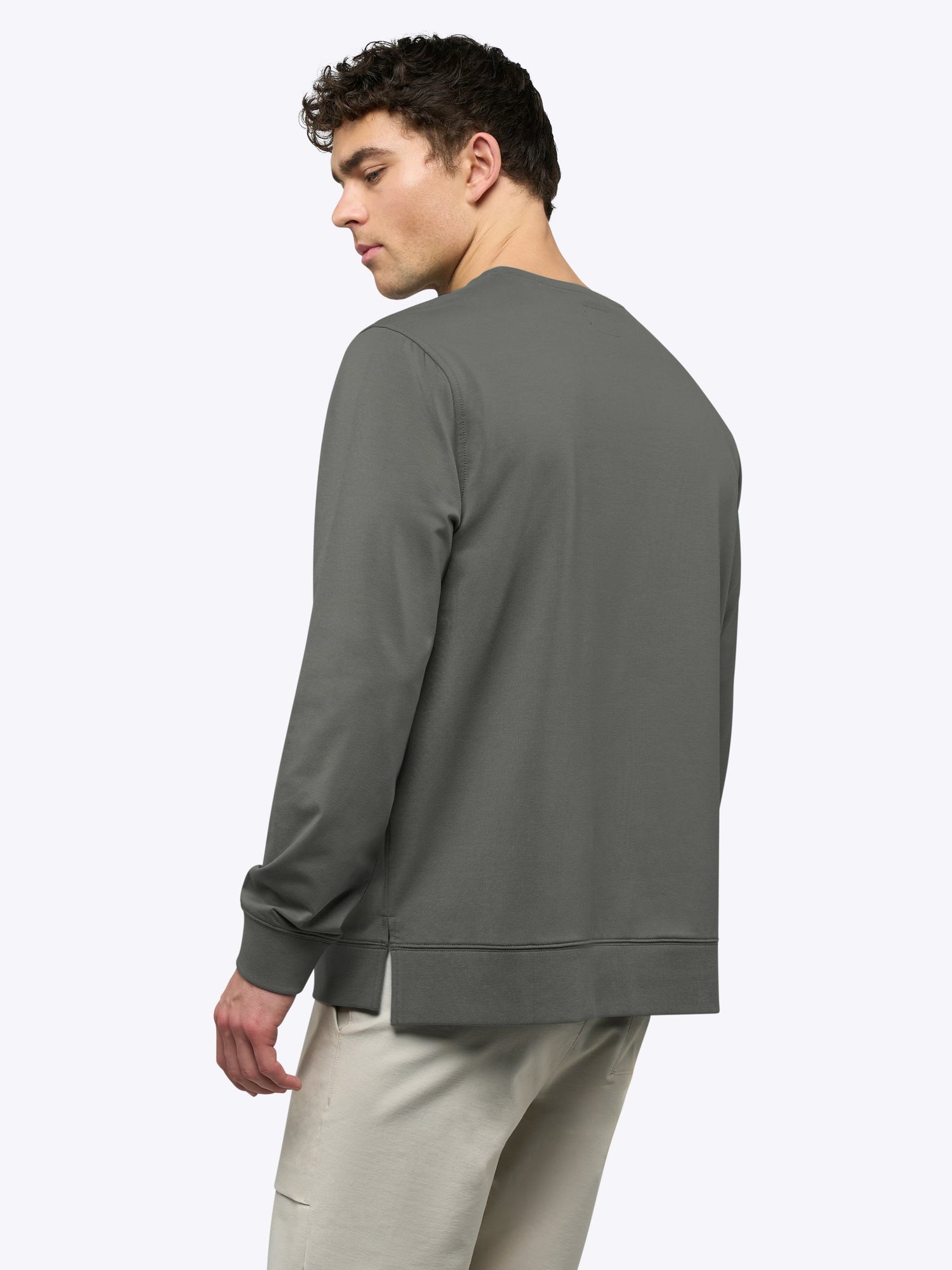 Mens | Hyperloop Pullover Split-Hem | Signature-Fit | Castor Grey