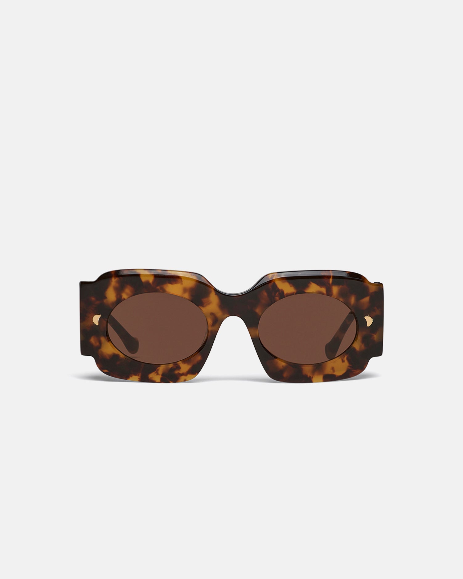 Cathi Bio-Plastic Square-Frame Sunglasses | Dark Amber