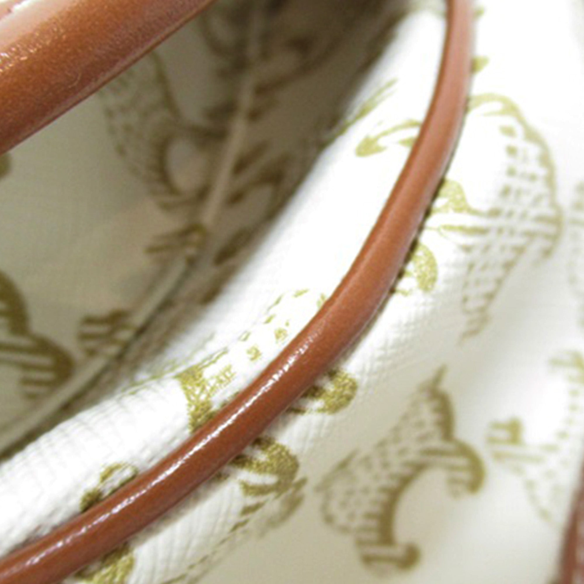 Celine | Pre-Owned Medium Triomphe Coated Canvas Folco Crossbody | White/Ivory