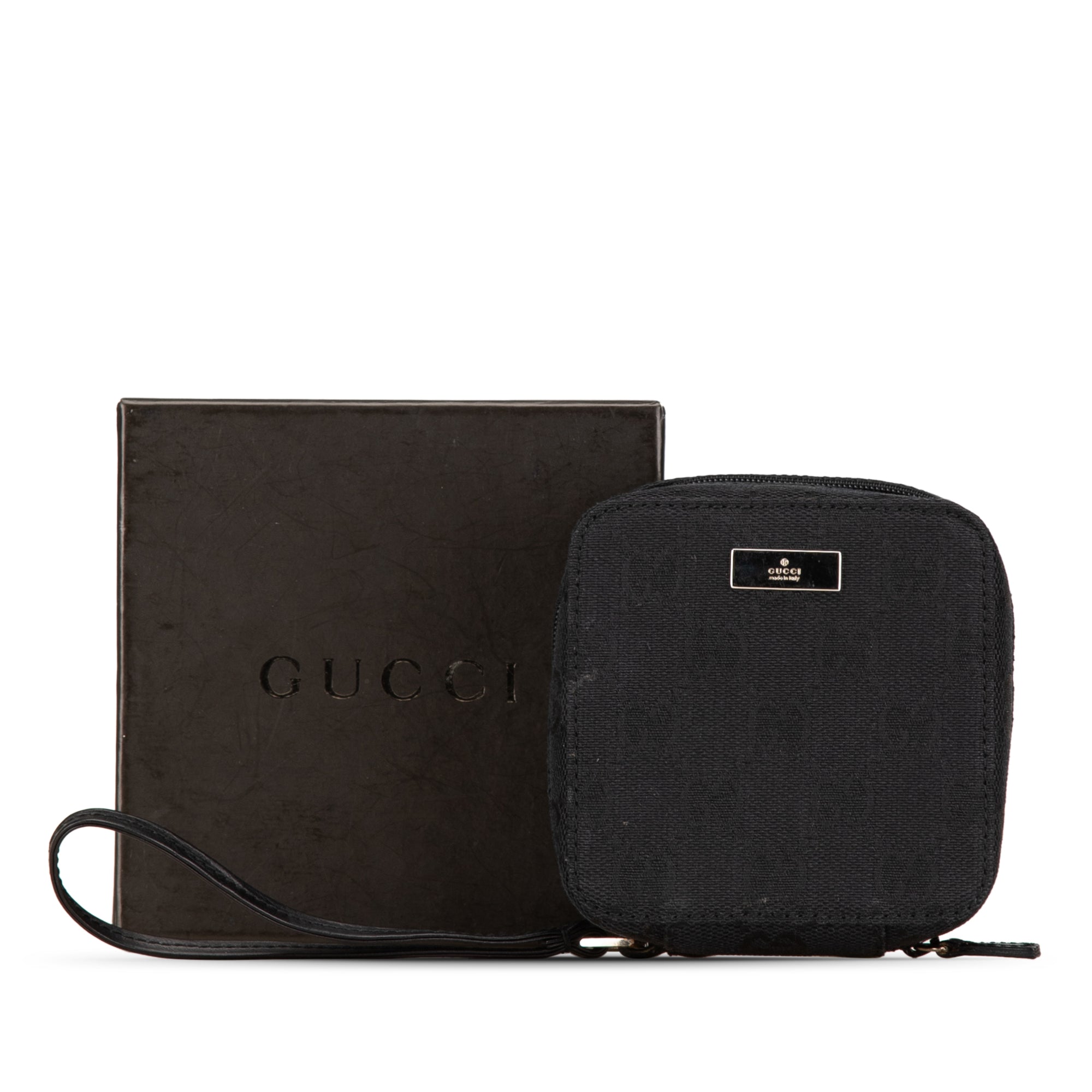 Gucci | Pre-Owned GG Canvas Cosmetic Pouch | Black