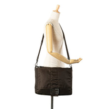 Fendi | Pre-Owned Large Econyl Nylon Baguette Satchel | Brown/Dark Brown