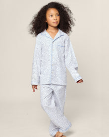 Kid's Twill Pajama Set in Bluehearts in Bluehearts#Color_Bluehearts