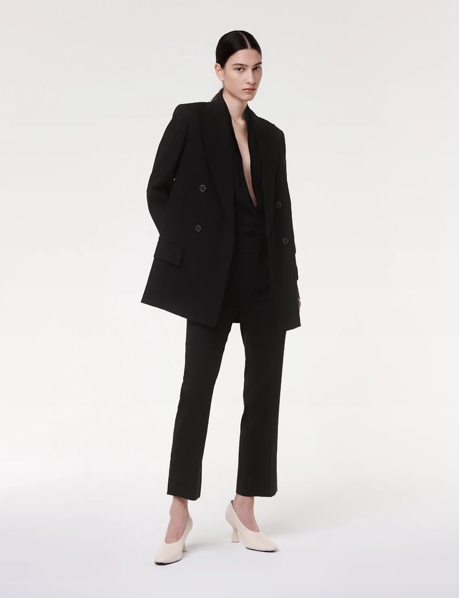 Women | Crop Flare Trouser | Black