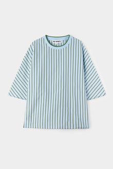 Kimono T-Shirt | Men | Green x Blue Stripes