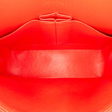 Chanel | Pre-Owned Small Classic Chevron Lambskin Double Flap | Orange/Dark Orange