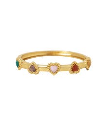 Camille Semi-Precious Heart Bangle | Multicolor