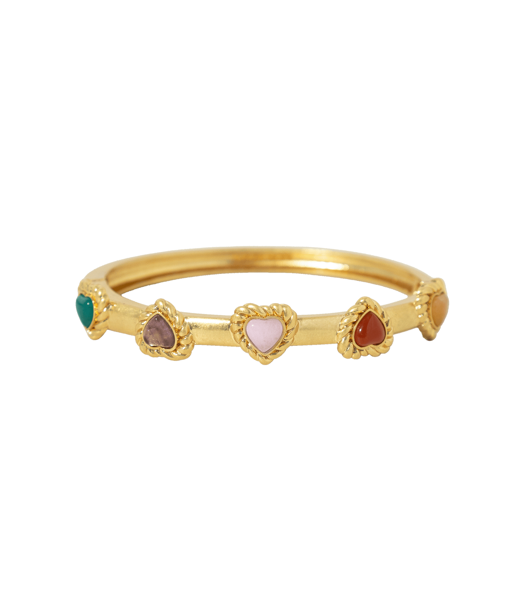 Camille Semi-Precious Heart Bangle | Multicolor