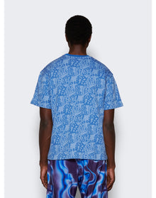 Casella Meyer | Men | Allover Monogram Tee | Blue