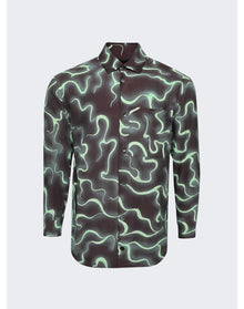 Casella Meyer | Men | Embroidered Jacquard Shirt | Brown x Lim