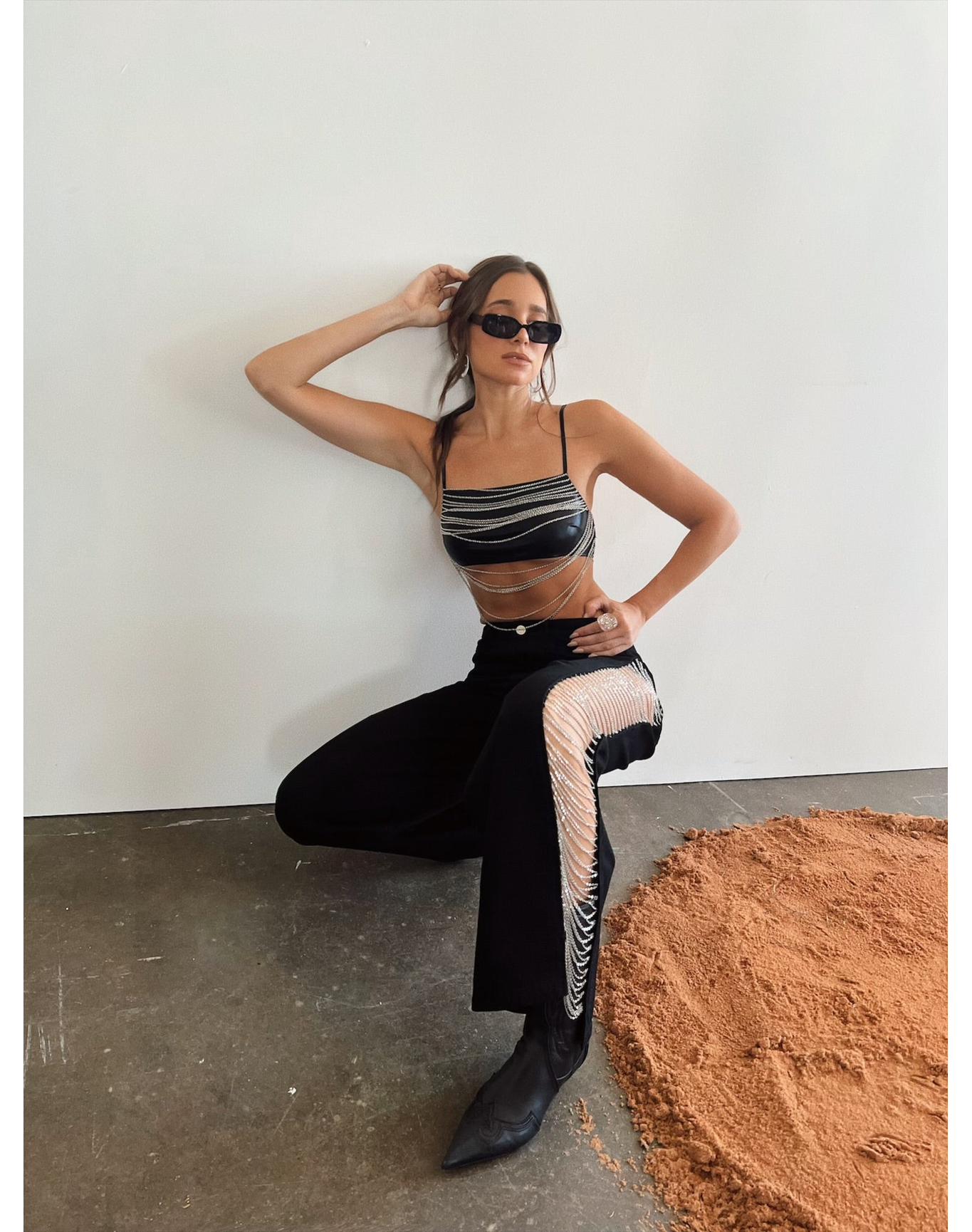 Chain Bandeau Top | Black