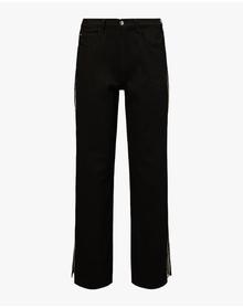 Chain Slit Wide Leg Pant | Black
