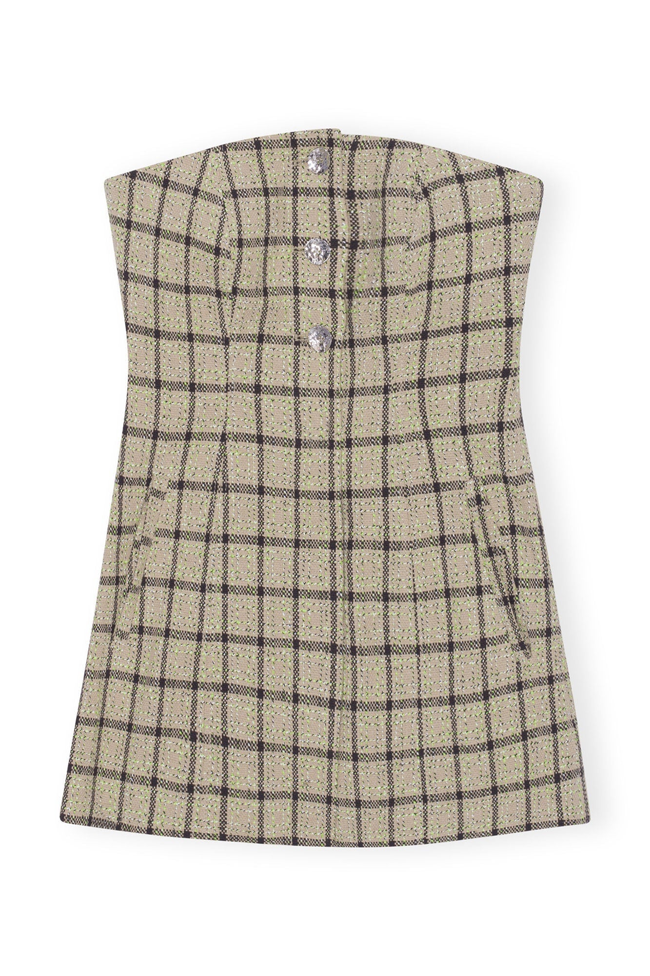 Check Suiting Strapless Top | Tender Shoots