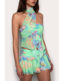 Chiffon Wrap Around Top | Ardere Floral Print