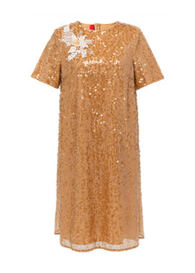 Chinese-style Loose Fit Dress | Golden